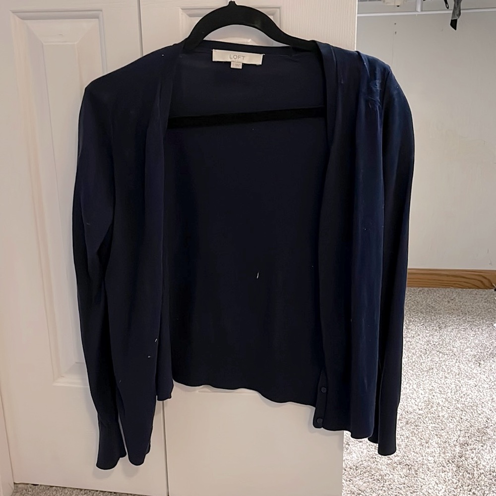 Blue cardigan